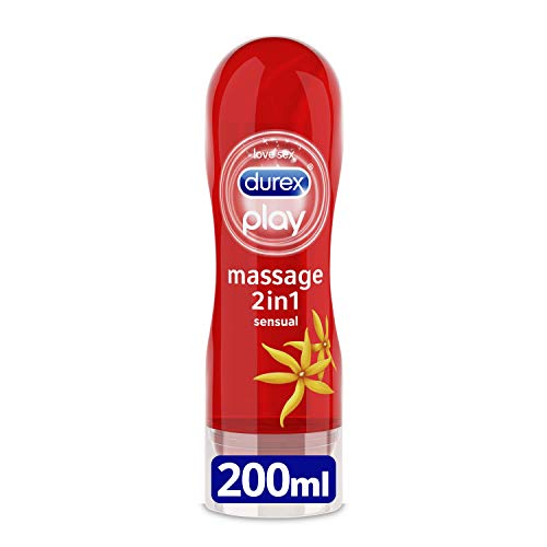 Lubrificante MASSAGE LUBE 2 em 1 Gel com Óleo de Ylang-Ylang (200 ml) DUREX - Cuidados pessoais - gel, óleo de ylang-ylang, massagem