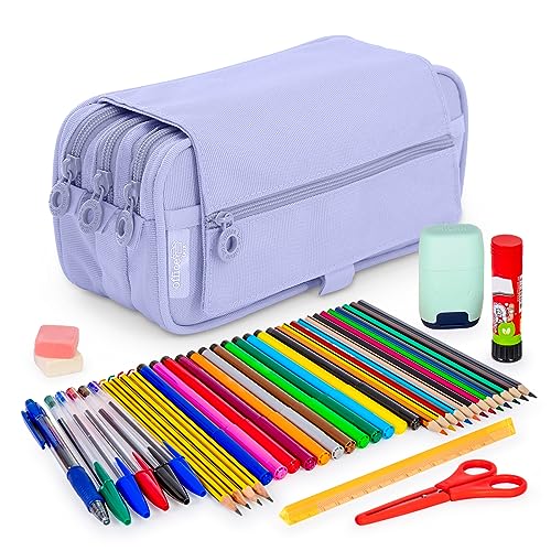Estojo COLEPACK Violeta com material escolar ColePack - Organizadores de mesa - estojo, colepack, violeta, material escolar