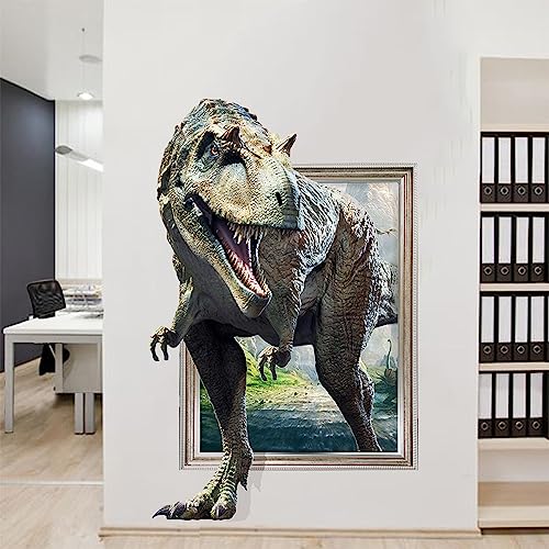 Autocolante Decorativo de Parede com Dinosaurios em 3D YEELIKE-KS6687 - Decalques de decoração para casa - dinosaurios, 3D, fácil de colocar