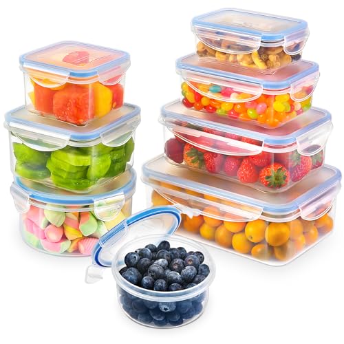Caixa de Armazenamento YASHE (Plástico - 16 Unidades) YASHE GLOBAL INC - Recipientes de armazenamento de alimentos - plástico, 16 unidades, herméticas, resistente