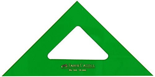 Régua FABER-CASTELL 566 (Verde - 16 cm) Faber-Castell - Esquadros - plástico, metal, transparente, 1,6 cm