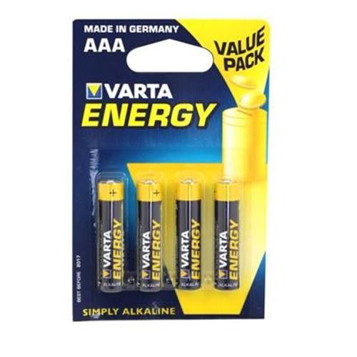 Pilhas VARTA Energy LR03 AAA (4 unidades) Varta - Baterias - alcalina, LR03 AAA, baixo consumo