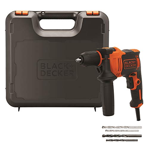 Berbequim BLACK & DECKER BEH710K (710 W + 2 baterias) BLACK + DECKER - Berbequins elétricos portáteis - 710 w, 2800 rpm, reversível, percussão elétrica