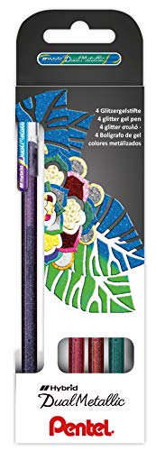 Canetas de Feltro PENTEL Dual Metallic (Multicor - 4 Unidades) Pentel - Canetas - multicor, 4 unidades, metal colorido