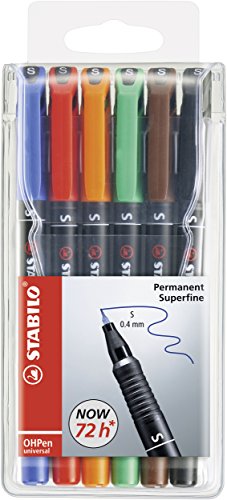 Caneta Fineliner STABILO OHPen (6 Un) Stabilo - Marcadores e marcadores de texto - fineliner, stabilo, ohpen