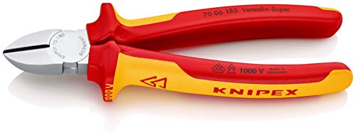 Knipex 70 06 180 alicate Alicates de corte diagonal KNIPEX - Ferramentas para fios e cabos - alicate, corte diagonal, aço, 18 cm