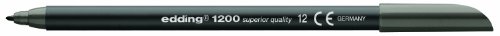 Marcadores Permanentes EDDING E-1200 (Preto) Edding - Marcadores e marcadores de texto - tinte à base de água, traço 1 mm, preto