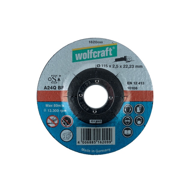 Wolfcraft 1627099 acessório para lixadeiras Lixadeira de disco Wolfcraft - Ferramentas - 230 mm, 25 mm, 6650 rpm, ES 12413