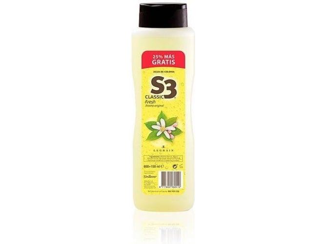 Perfume S3 CLASSIC FRESH Eau de Cologne Spray (750ml) S3 - Perfume e colônia - 750 ml, unisex, antiestrogénico