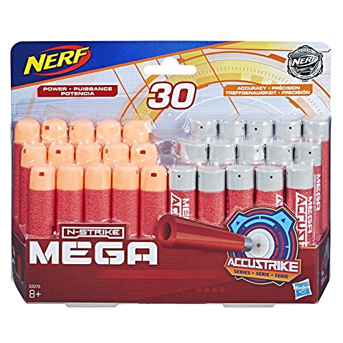 NERF Mega Accustrike Recharge Pack 15 Darts Hasbro - Acessórios de arma de brinquedo e gadget - 15 darts, recarregáveis, carregador, Accustrike