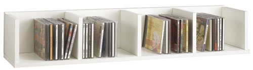 Estante de Parede SB DESIGN POINT 4 Branco FMD - Prateleiras de parede e ledges - quatro compartimentos, MDF, madeira de carvalho, branco