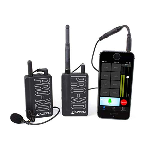 Microfone AZDEN Pro XD (Preto - Transistor) Azden - Áudio - transistor, remoto, inalâmbico, recarregável