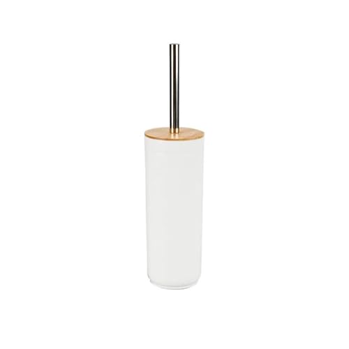 Conjunto de 2 acessórios de casa de banho em bambu estilo nórdico branco DCASA D,casa - Conjuntos de acessórios de banheiro - bambu, nórdico, branco
