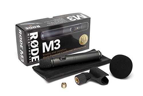 Microfone Rode M3 Instrumento Preto e Prateado Rode - Microfones - instrumentos musicais, compacto, bateria incorporada, até 200 horas