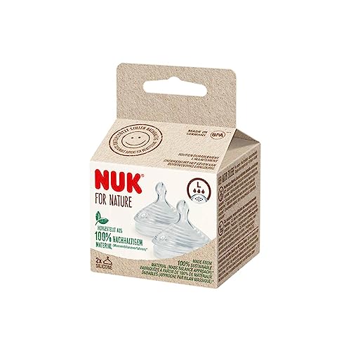 Nuk For Nature Teat L 2 Unidades (Recondicionado Como Novo) NUK - Suplementos de alimentação por sonda - recondicionado, teat l, 2 unidades