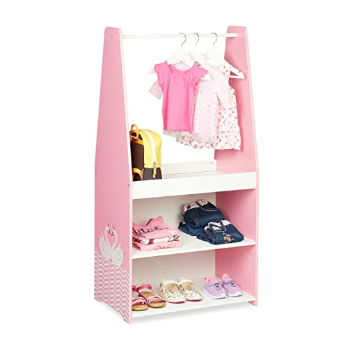 Arco para Roupa Infantil Relaxdays Burro | Rosa Relaxdays - Conjuntos de móveis - organização, educacional, prateleiras, gavetas