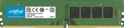 Memória RAM DDR4 CRUCIAL CT8G4SFD8326 (1 x 8 GB - 2400 MHz - CL 17 - Verde) Crucial - Memória ram - 8 gb, DDR4, 2400 MHz, CL 17