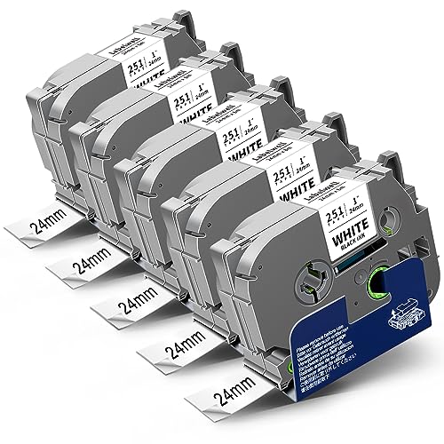 Fita para Etiquetadora LABELWELL 24mm x 8m Labelwell - Fitas de etiquetas e recargas - preto, 24mm, plástico