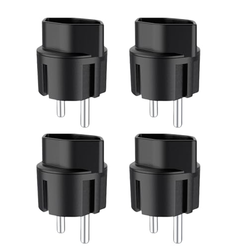 Adaptador de Viagem Eichhorn 3001 | Preto Mitening - Inversores de energia - swiss type e, tipo c, preto, eurolanches
