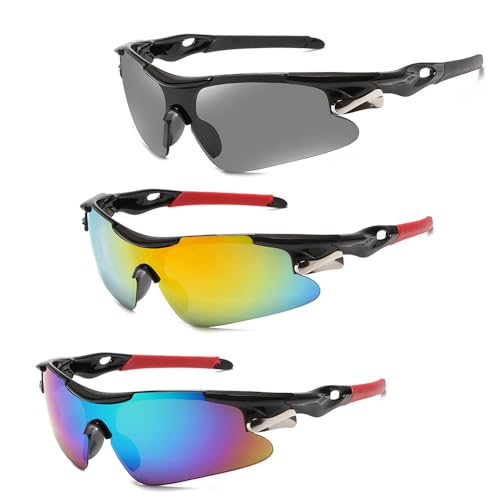 Óculos de sol LASSUZIE 3Pcs Gafas Sol Polarizadas Ciclismo Hombre Mujer Lassuzie - Óculos de sol - polarizadas, ciclismo, homem, mulher