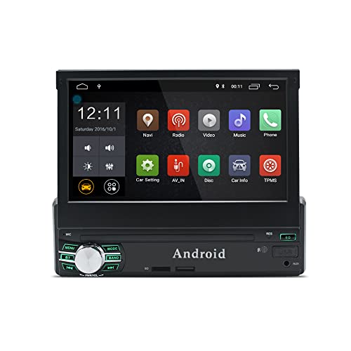 Autorrádio EZONE Tronics Android 6.0 Flip out 1Din Car Radio Estéreo 7 Pulgadas Rhythm Electronics Limited - Acessórios interiores de veículos a motor - Android 6.0, flip out, 7 pulgadas, estéreo