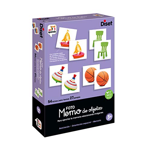 Jogo de Tabuleiro DISET Memória Photo Objects (Idade Mínima Recomendada: 3 anos) Diset - Jogos - jogo de tabuleiro, memória, fotografias, objetos cotidianos, pares, a partir dos 3 anos