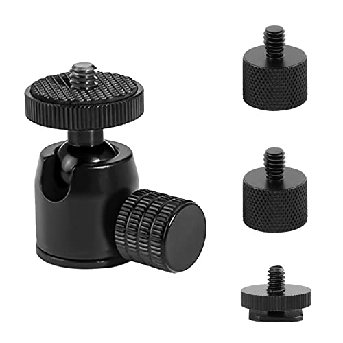 Mini Cabeça de Bola para Trípode com Adaptador 1/4 e Parafuso 1/4 para Câmara FAEFTY - Cabeças de tripé e monopé - mini cabeça, trípode, adaptador 1/4, parafuso 1/4
