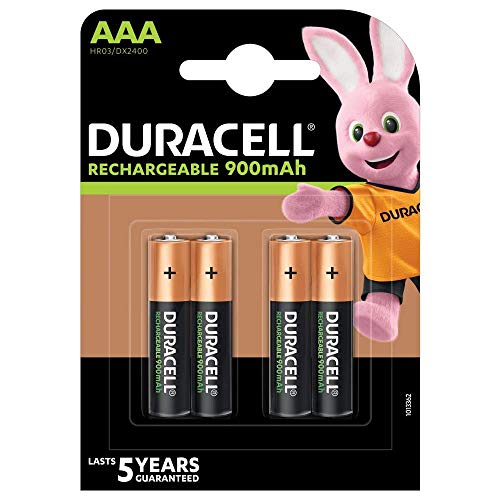 Pilha Recarregável Duracell AAA 800mAh NiMH 4-BL RTU Duracell - Baterias - 800mah, nimh, litio, 1000 ciclos