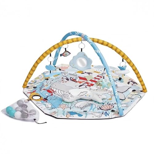 Ginásio de Atividades KINDERKRAFT Smartplay Sea 4Kraft - Móveis para bebês e crianças pequenas - 2 em 1, tapete, piscina, pelotas incluídas