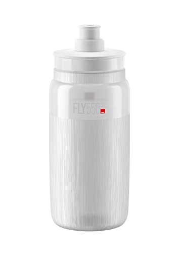 Garrafa para Bebidas Elite Fly Mtb Transparente Logo Cinza 550 Ml Elite - Garrafas de engarrafamento - 550 ml, transparente, cinzento, resistente