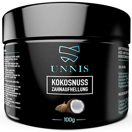 Pasta de Dentes NATURALEZA Activada Carvão Coco (50 ml) Unnis - Branqueadores dentários - carvão, coco, ativado