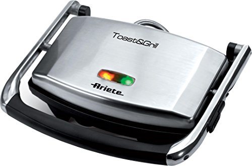 Churrasqueira ARIETE 1911 (1000 W - Placas de Contacto) Ariete - Eletrodomésticos de cozinha - 1000 W, placas de contacto, aço inoxidável, antiaderente
