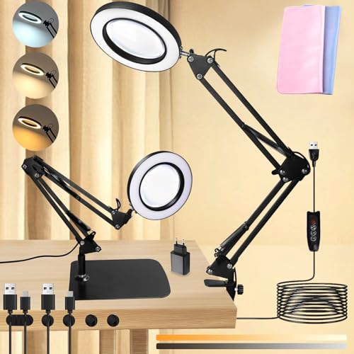 Lupas com luz 10x led de escritório UCAMP UCAMP - Lupas - lupas, luz, led, escritório