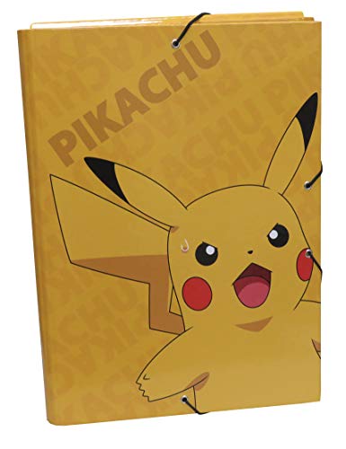 Capa de Porta-Revistas POKEMON 3D Pikachu Amarelo CYP BRANDS - Livros - pokemon, Pikachu amarelo, pvc, fecho éclair