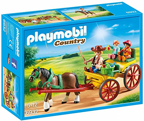 Playmobil Country 6932 Carro com Trapeiras PLAYMOBIL - Conjuntos de brinquedos - carruagem, cavalo, figuras, cesta, balde