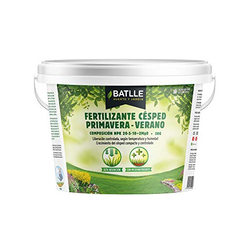 Fertilizante para Relva de Jardim BATLLE FERTILISER (5 kg) BATLLE - Adubos - 5 kg, NPK 20-5-10, ferro, micronutrientes