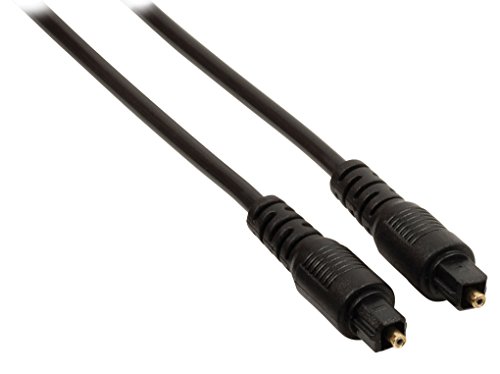 Cabo Fibra Ótica VALUELINE (Toslink - 1 m - Preto) Valueline - Cabos de áudio e vídeo - tostlink, 1m, preto