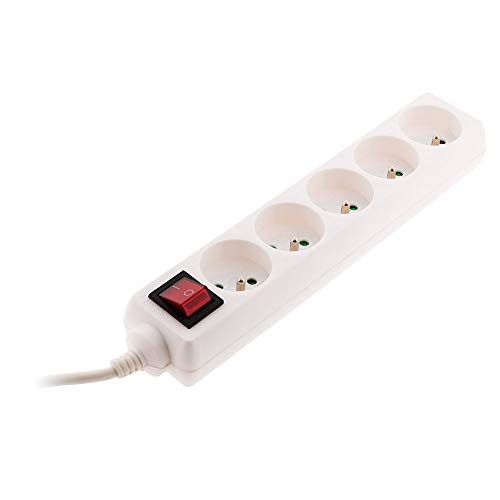 Conjunto de 10 Tomadas INOTECH ENEXO Ho5Vf ZENITECH - Fios e cabos elétricos - 10 tomadas, poliestireno branco, interruptor, proteção contra sobrecarga