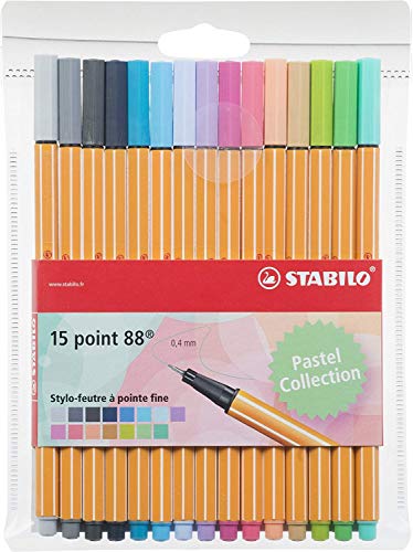 Esferográfica STABILO Point 88 Neon (Multicor - Ponta Média) Stabilo - Canetas - multicor, ponta média, tinta lavável, metal revestido