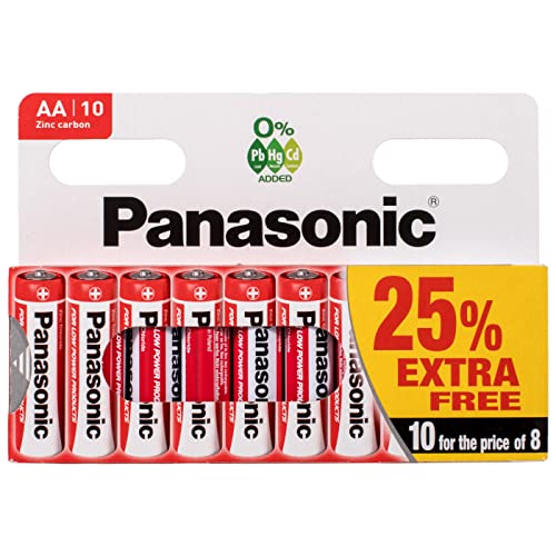 Pilha Recarregável PANASONIC Specials Zinc Carbon AA LR6 (10 unidades) Panasonic - Baterias de uso geral - 1,5 V, 2000 mAh, zinco-carbono, aa