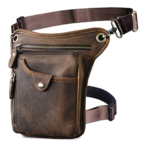 Bolsa de Ombro XIEBEN Vintage Cinto (Castanho - 45x25x15 cm) Xieben - Bolsas de cintura - vintage, castanho, 45x25x15 cm
