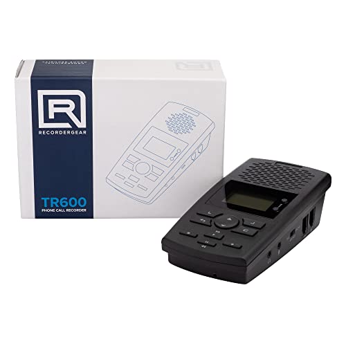 Gravador de Linha Técnica Recordeger Tr600 RecorderGear - Gravadores de voz - telefone, preto, jack 3.5mm x 2
