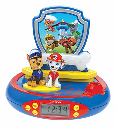 Rádio Despertador PATRULHA PATA RP500PA Azul e Vermelho Lexibook - Relógios despertadores - despertador, ecrã LED, alarme snooze, projector, rádio FM