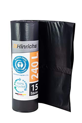 Sacos de Lixo HINRICHS (240 L - Preto - Polietileno) Hinrichs - Sacolas de lixo - 240 L, preto, polietileno