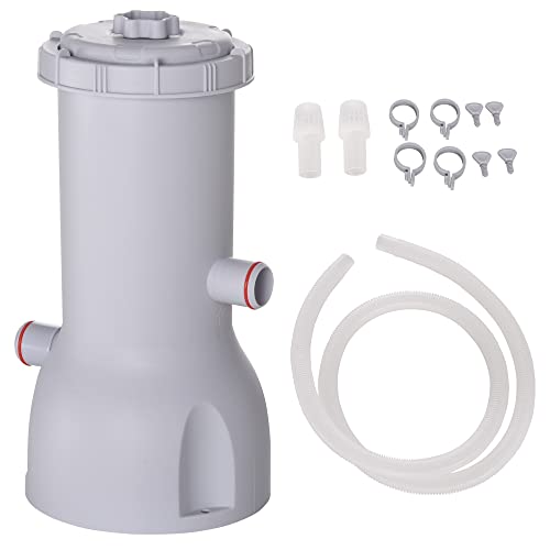 Filtro para Piscina de Jardim Outsunny Ø 18 x 34.5 cm - Branco SPANISH AOSOM - Bombas de hardware - filtro, piscina, jardim, 18 x 34.5 cm, branco