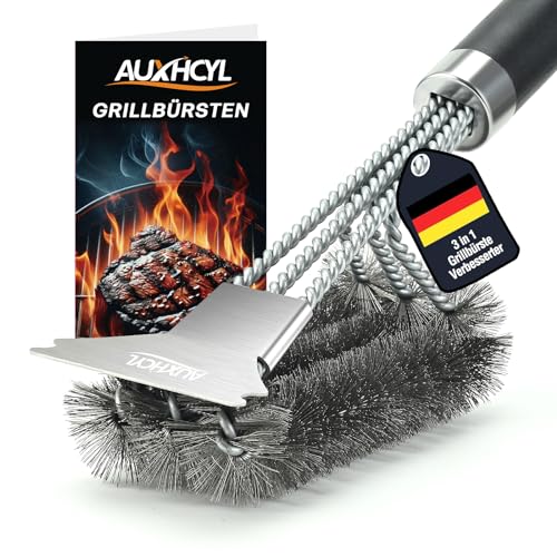 Escova de Limpeza de Churrasco AUXHCYL (3 em 1) AUXHCYL - Raspadores de grelha - escova, limpeza, churrasco, 3 em 1