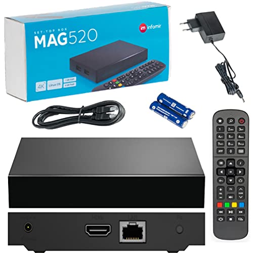 Reprodutor Multimédia Infomir Original Mag520/4K Uhd Iptv Box infomir - Áudio - 4k ultra hd, iptv, usb, hdmi