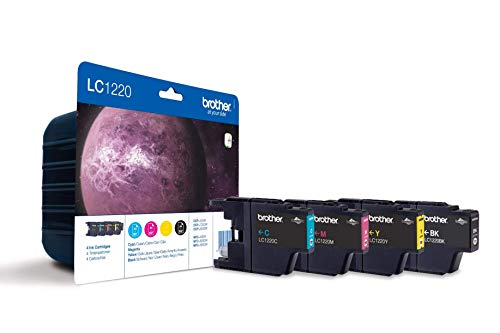Tinteiro BROTHER LC-1220VALBPDR Preto, Ciano, Magenta, Amarelo Brother - Cartuchos de toner e jato de tinta - preto, ciano, magenta, amarelo