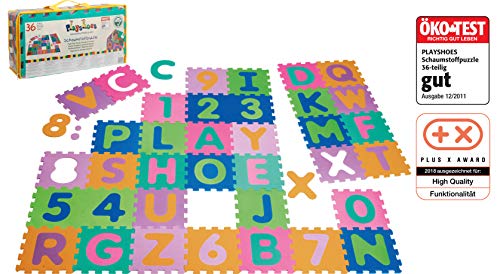 Tapete de Atividades PLAYSHOES Puzzle (Idade Mínima Recomendada: 1 ano) Playshoes - Tapetes e ginásios de atividades - puzzle, plástico, 36 peças, 1 ano