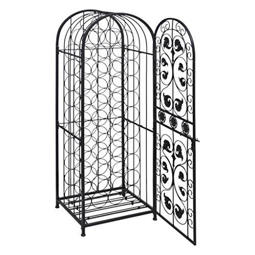 Suporte para garrafas de vinho vidaXL | Preto vidaXL - Prateleiras industriais - suporte, garrafas, vinho